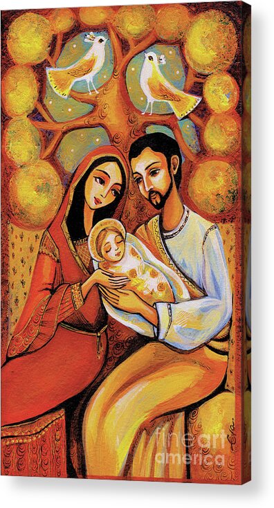 Holy Family Acrylic Print featuring the painting Tree of Life by Eva Campbell