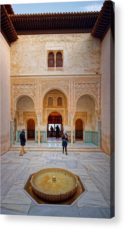 Courtyard Acrylic Print featuring the photograph Alhambra Courtyard by Adam Rainoff