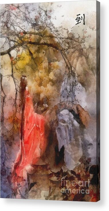Arrival Acrylic Print featuring the painting Arrival by Mo T