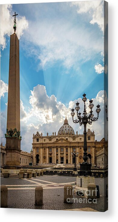 Catholic Acrylic Print featuring the photograph Basilica Papale di San Pietro by Inge Johnsson