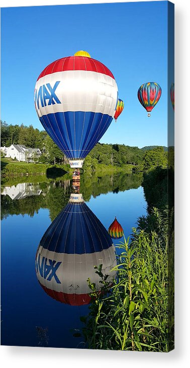 New England Acrylic Print featuring the photograph Big max balloon on the surface by Jeff Folger