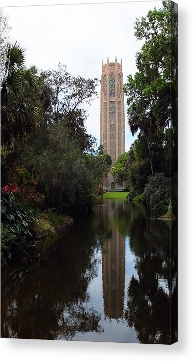 Bok Tower Acrylic Print featuring the photograph Bok Tower Reflection by Judy Wanamaker