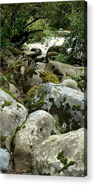 Rocks Acrylic Print featuring the photograph Boulders at Kanaskat by Lori Seaman