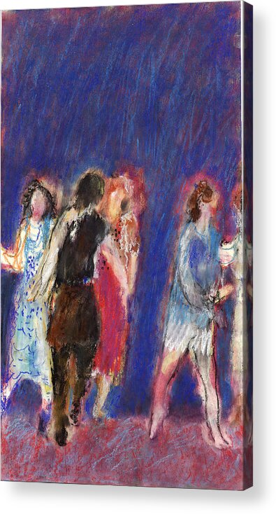 Dancers Acrylic Print featuring the painting Dancers by Bill Collins