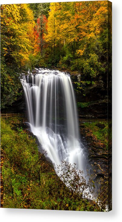 Waterfall Acrylic Print featuring the photograph Dry Falls in October by Chris Berrier