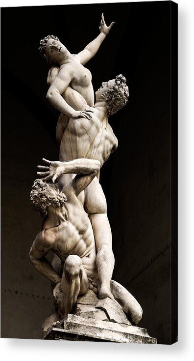 Florence Acrylic Print featuring the photograph Florence - rape of the sabine women by Weston Westmoreland