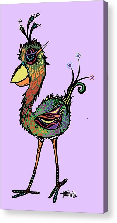 Bird Acrylic Print featuring the digital art For the Birds by Tanielle Childers