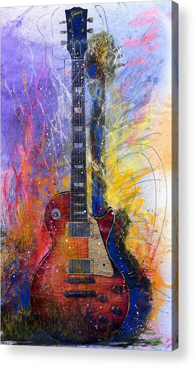 Watercolor Acrylic Print featuring the painting Fun With Les by Andrew King
