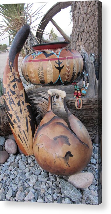Gourd Acrylic Print featuring the photograph Group Shot by Barbara Prestridge
