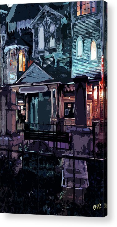 Halloween Acrylic Print featuring the painting Haunted by CHAZ Daugherty