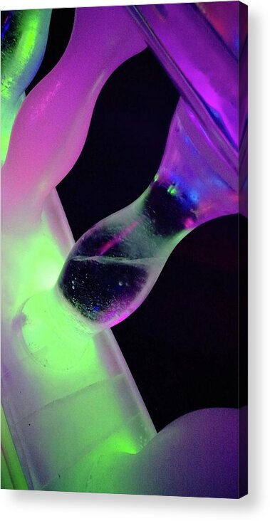 Ice Acrylic Print featuring the photograph Ice Railing by DiDesigns Graphics