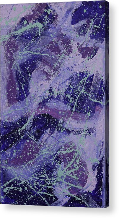 Abstract Acrylic Print featuring the painting Indigo Majestic by Julius Hannah