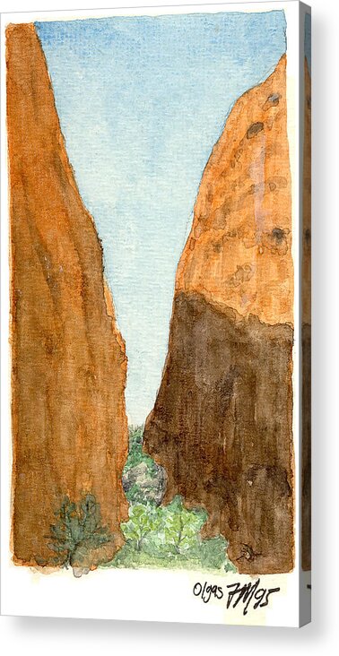 Kata Tjuta Acrylic Print featuring the painting Kata Tjuta 02 by Joe Michelli