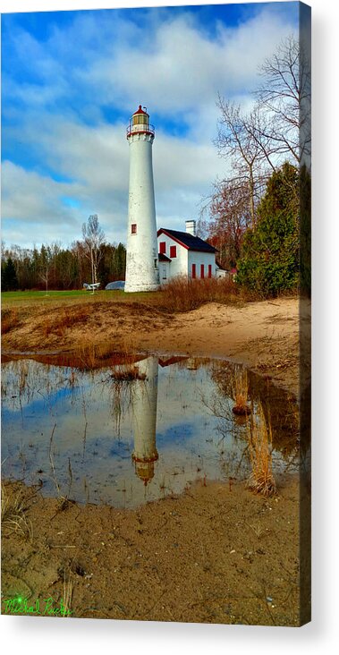 Sturgeon Point Lighthouse Acrylic Print featuring the photograph Lake Huron Lighthouse by Michael Rucker