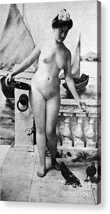 1902 Acrylic Print featuring the photograph Nude In Venice, 1902 by Granger