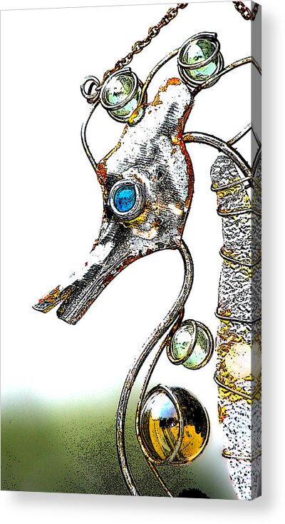 Seahorse Acrylic Print featuring the photograph Rusted Seahorse 2 by Frank Mari