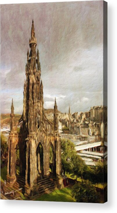 Sir Walter Scott Acrylic Print featuring the photograph Scott Monument by Diane Lindon Coy