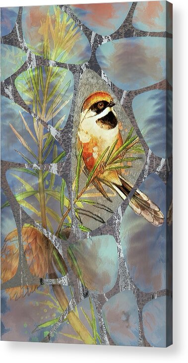  Acrylic Print featuring the digital art Song Bird by Bill Johnson