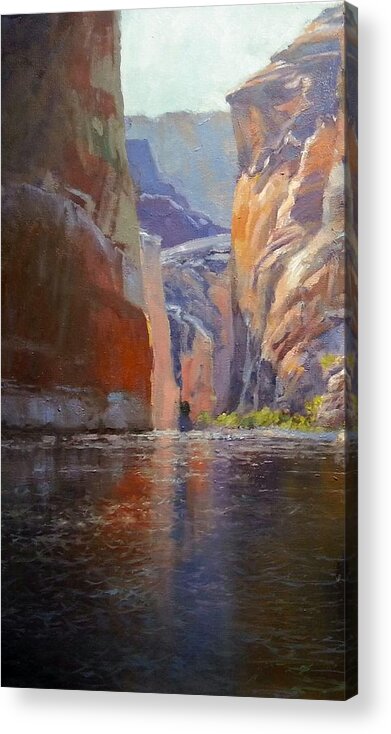  Acrylic Print featuring the painting Teapot Point Colorado River by Jessica Anne Thomas