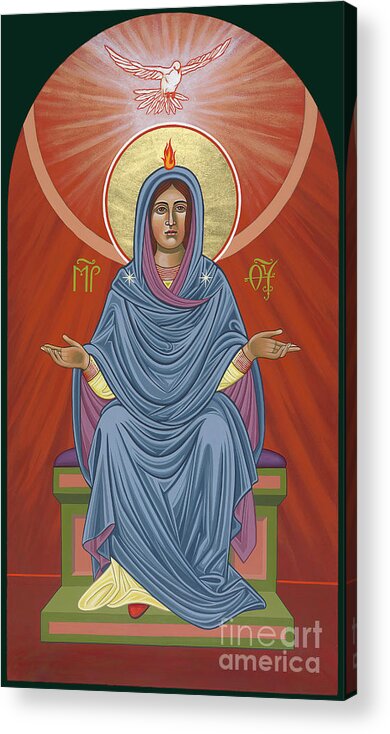 The Blessed Virgin Mary Acrylic Print featuring the painting The Blessed Virgin Mary, Mother of the Church by William Hart McNichols
