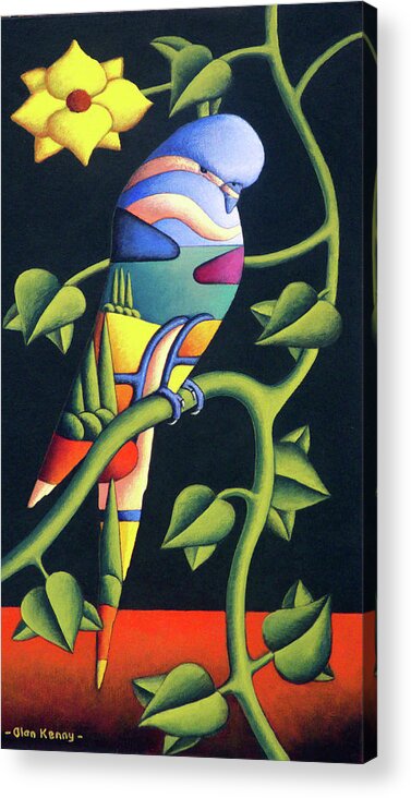 Bird Acrylic Print featuring the painting Uccello by Alan Kenny