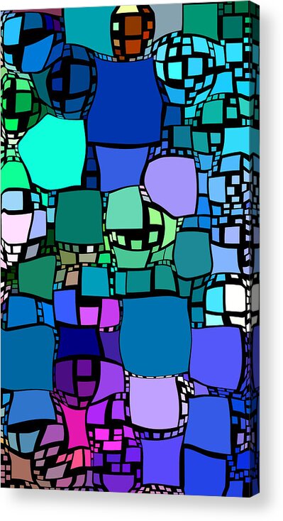Abstract Acrylic Print featuring the digital art Warped 7 by Chris Butler