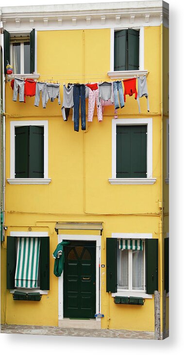 Hanging Acrylic Print featuring the photograph Colorful Burano by S. Greg Panosian