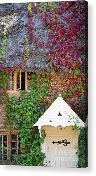 Great Tew Acrylic Print featuring the photograph Cottage and Ivy by Tim Gainey