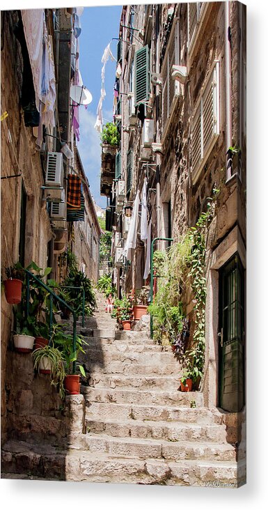 Dubrovnik Acrylic Print featuring the photograph Dubrovnik streets 6 by Weston Westmoreland