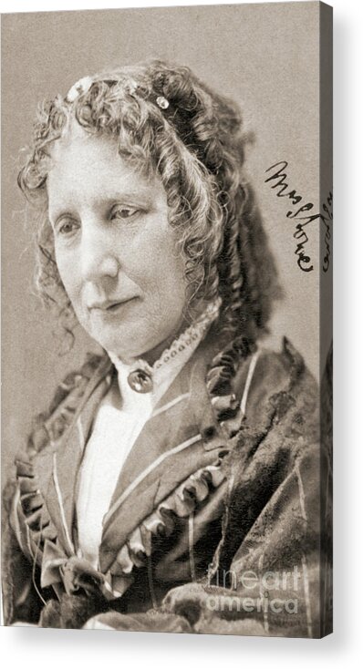 People Acrylic Print featuring the photograph Harriet Beecher Stowe by Bettmann