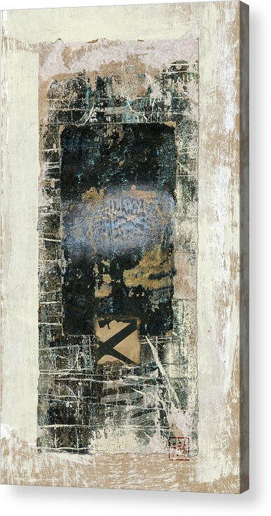 Abstract Acrylic Print featuring the mixed media Page0419CL by Carol Leigh
