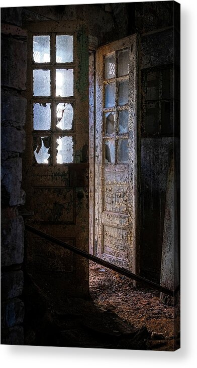 Eastern State Penitentiary Acrylic Print featuring the photograph Penitentiary Door by Tom Singleton