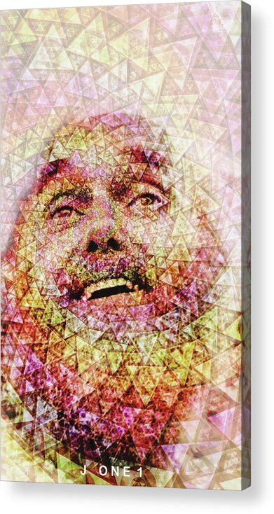 Ram Dass Acrylic Print featuring the digital art Ram Dass In Samadhi by J U A N - O A X A C A