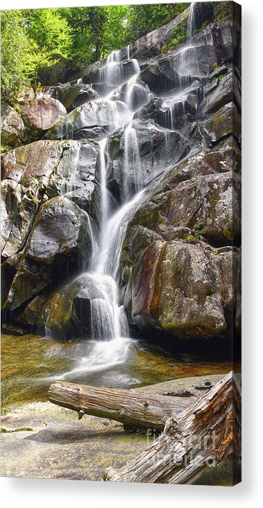 Ramsey Cascades Acrylic Print featuring the photograph Ramsey Cascades 1 by Phil Perkins