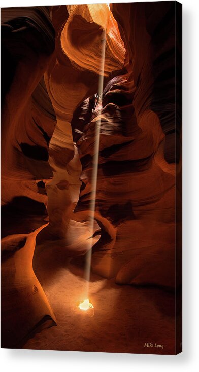 Az Acrylic Print featuring the photograph Sunbeam in Upper Antelope Canyon by Mike Long