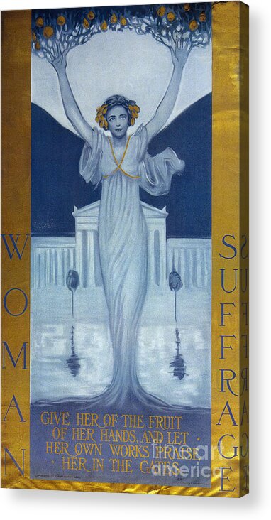 Painted Image Acrylic Print featuring the drawing Woman Suffrage, C. 1905. From A Private by Heritage Images
