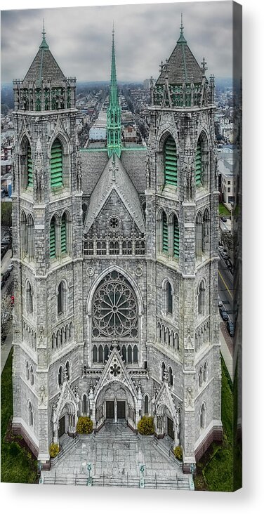 Cathedral Basilica Of Sacred Heart Acrylic Print featuring the photograph Cathedral Basilica of Sacred Heart NJ #1 by Susan Candelario