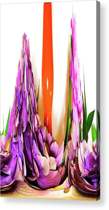 Flowers Acrylic Print featuring the digital art Abstract Flowers 2 by Kathleen Illes