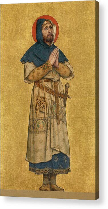 Karel Acrylic Print featuring the painting Blessed Charles the Good by Albert De Vriendt