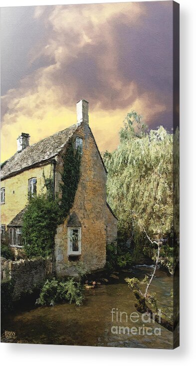 Bourton-on-the-water Acrylic Print featuring the photograph Bourton on the Water by Brian Watt