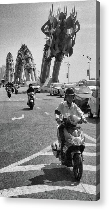 Bridge Acrylic Print featuring the photograph Dragon Bridge, Danang by Robert Bociaga