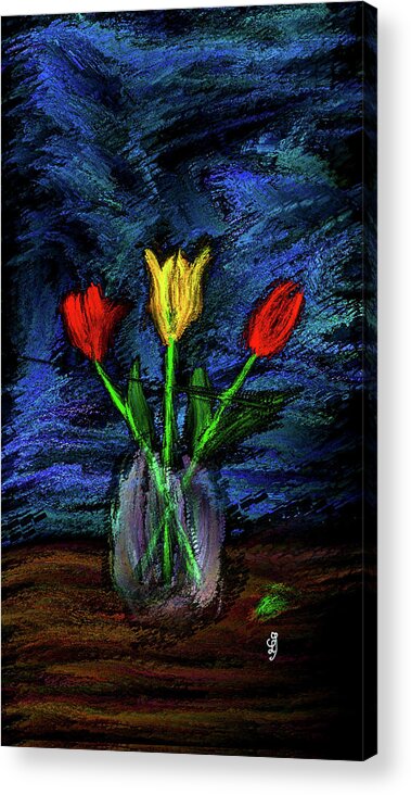 Eastern Tulips Acrylic Print featuring the digital art Eastern tulips #k8 by Leif Sohlman
