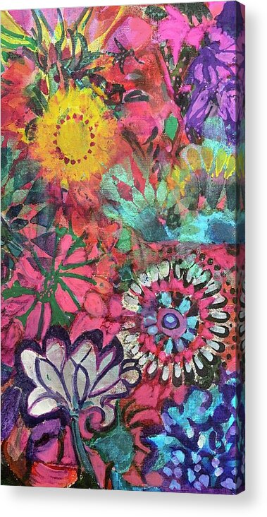 Floral Acrylic Print featuring the painting Birthday Gift for Suzanne by Tommy McDonell