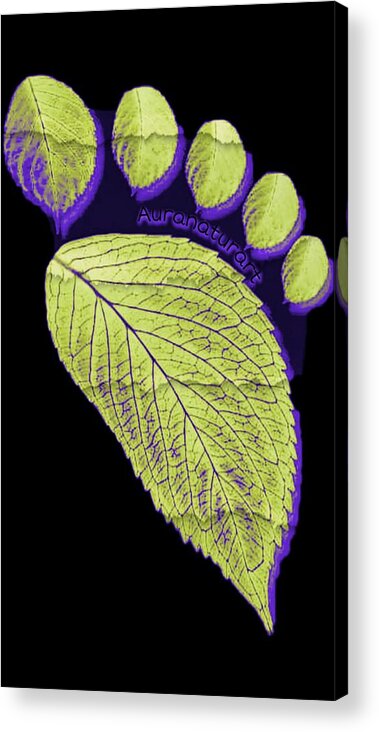 Footprints Acrylic Print featuring the photograph FOOTPRINTS BlackSide by Auranatura Art