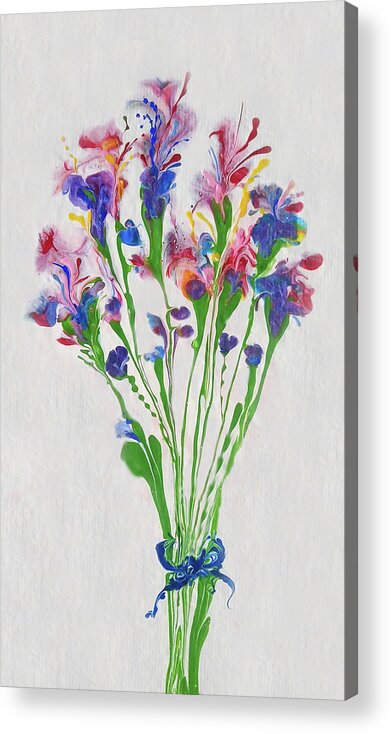 Colorful Acrylic Print featuring the painting For You by Deborah Erlandson
