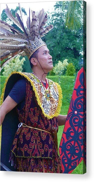 Iban Tribe Acrylic Print featuring the photograph Iban Tribe Member by Robert Bociaga