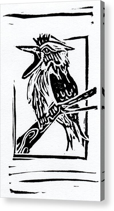 Kookaburra Acrylic Print featuring the painting Kookaburra by Tiffany DiGiacomo