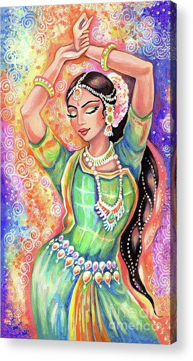 Indian Dancer Acrylic Print featuring the painting Light of Ishwari v1 by Eva Campbell
