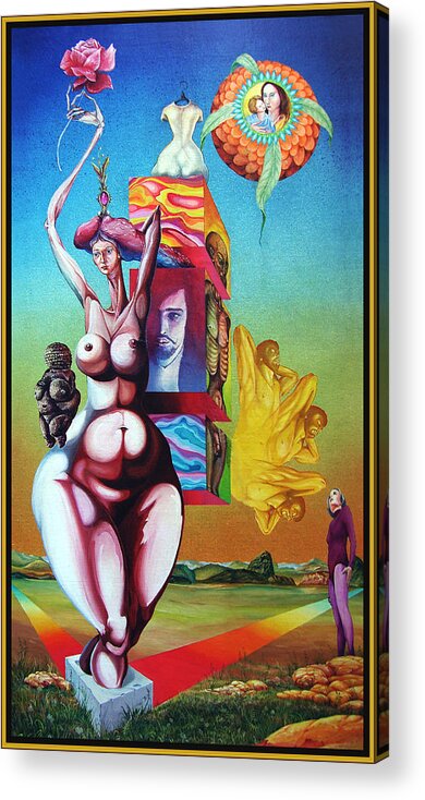Surrealism Acrylic Print featuring the painting Magna Mater by Otto Rapp