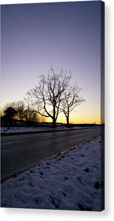 Winter Acrylic Print featuring the photograph On the Road to Home by Elena Perelman